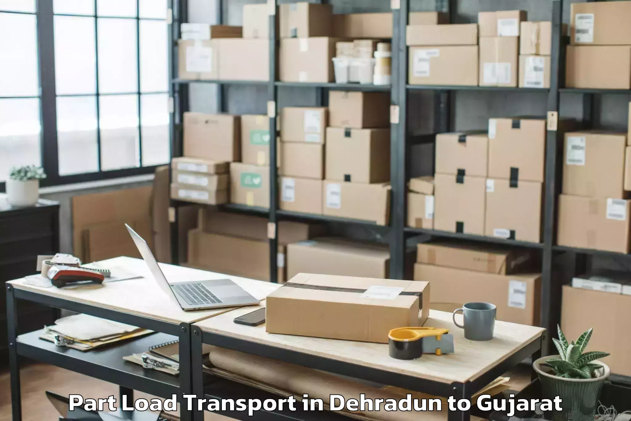 Comprehensive Dehradun to Wankaner Part Load Transport